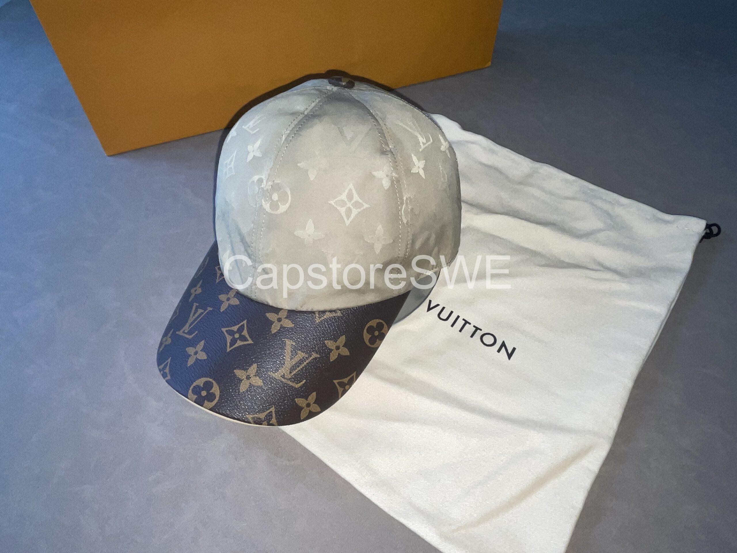 louis vuitton monogram eclipse & canvas cap – grey/brown louis vuitton monogram eclipse & canvas cap – grey/brown