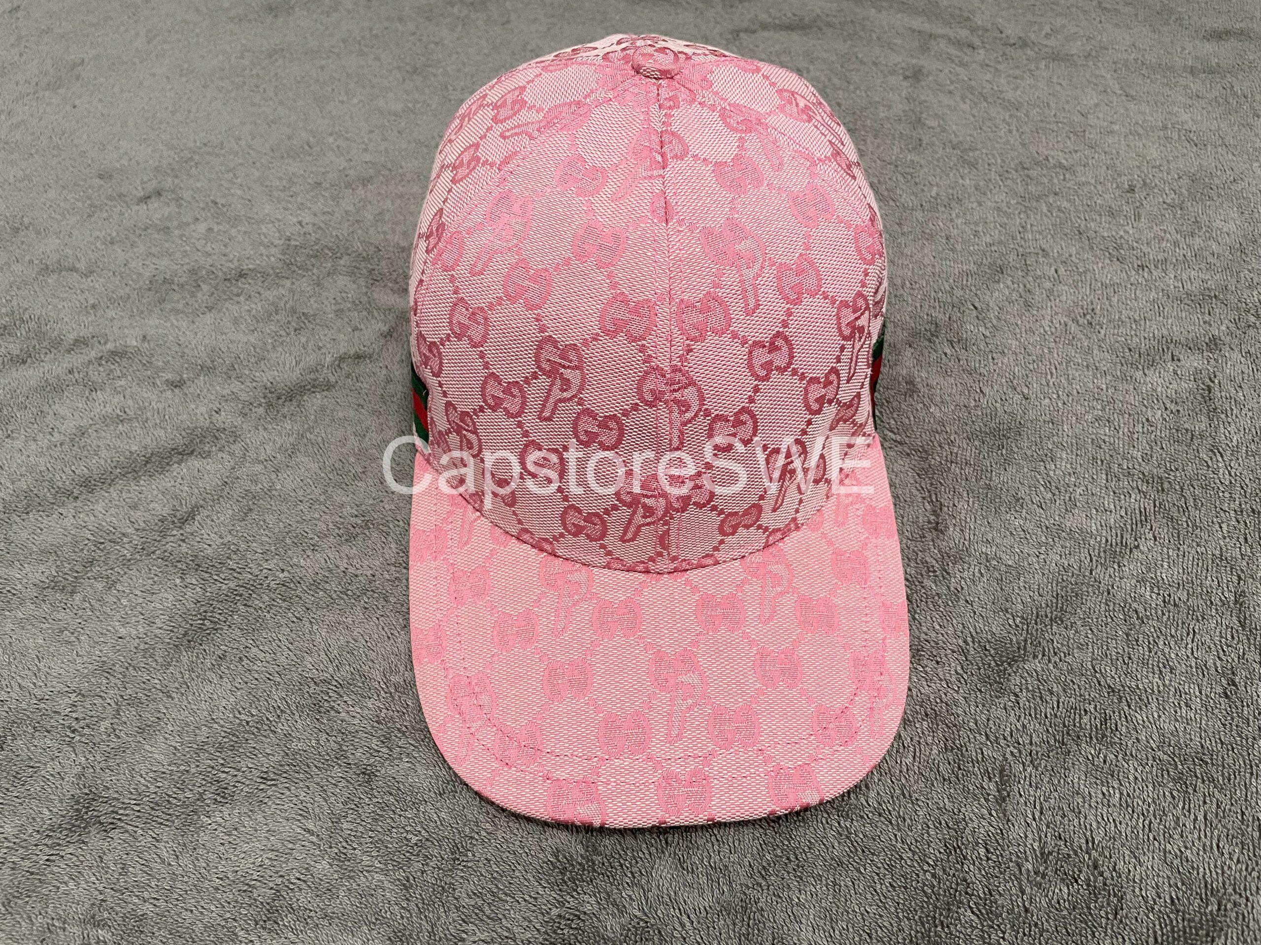 gucci gg supreme pink monogram baseball cap gucci gg supreme pink monogram baseball cap