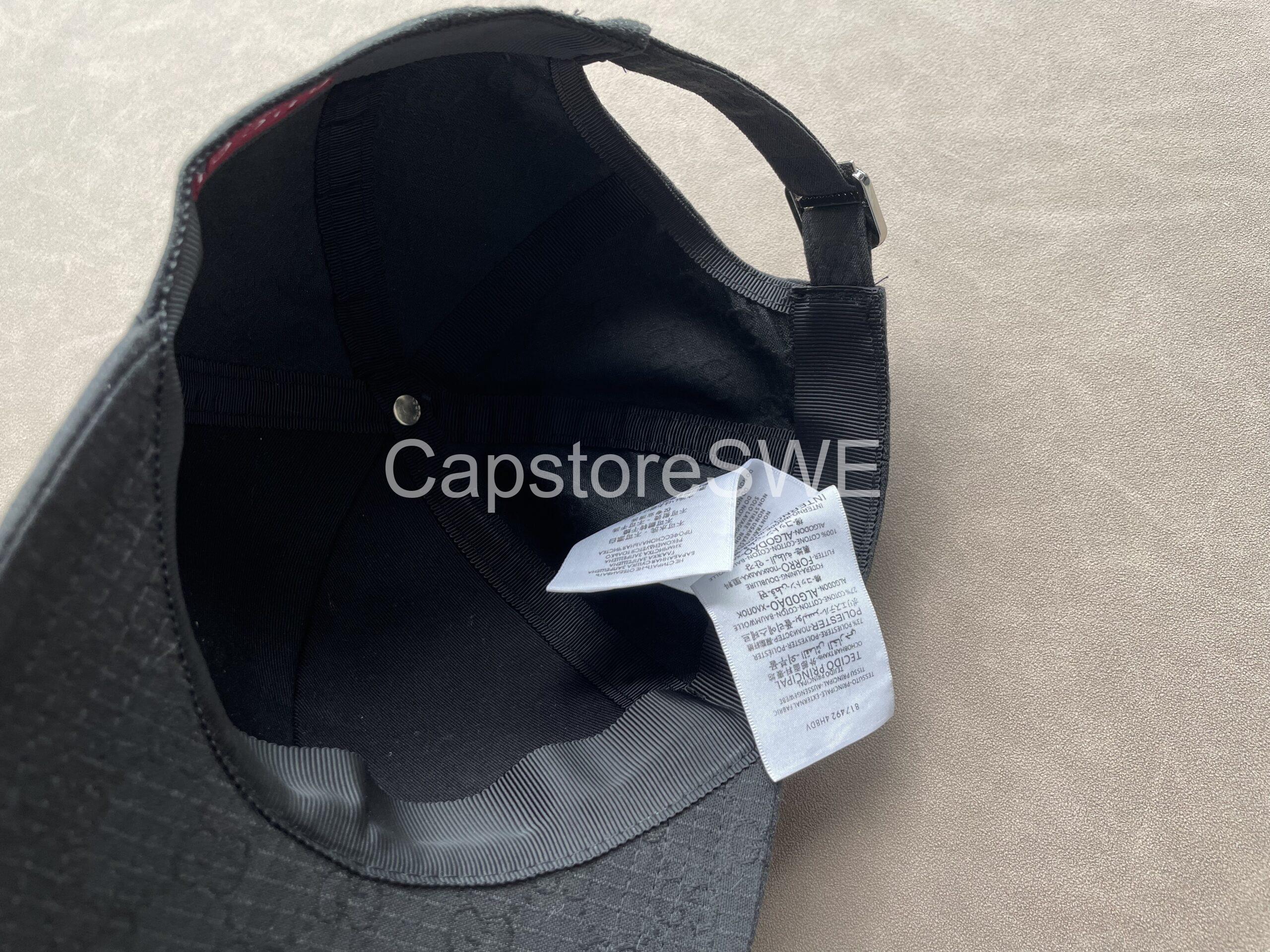 gucci tonal gg monogram baseball cap – black gucci tonal gg monogram baseball cap – black