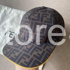 fendi ff monogram baseball cap – brown