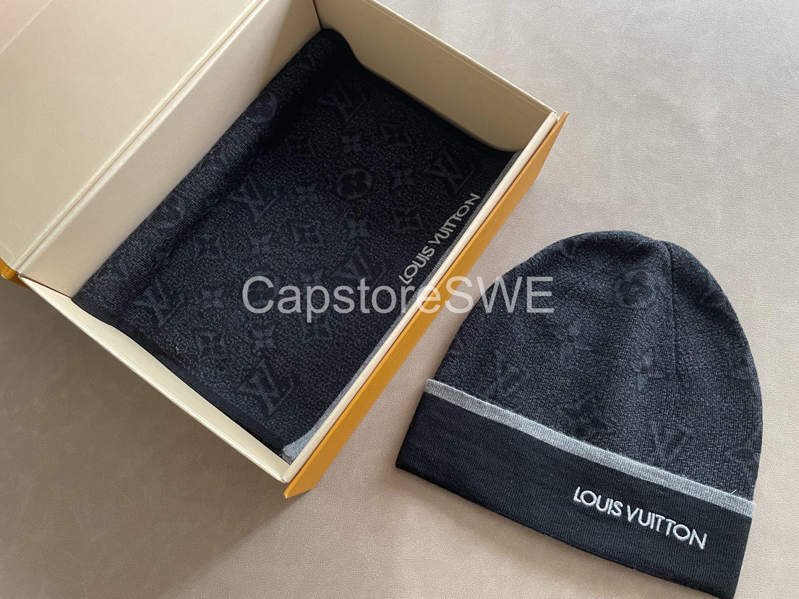 louis vuitton beanie & scarf set – monogram black edition louis vuitton beanie & scarf set – monogram black edition