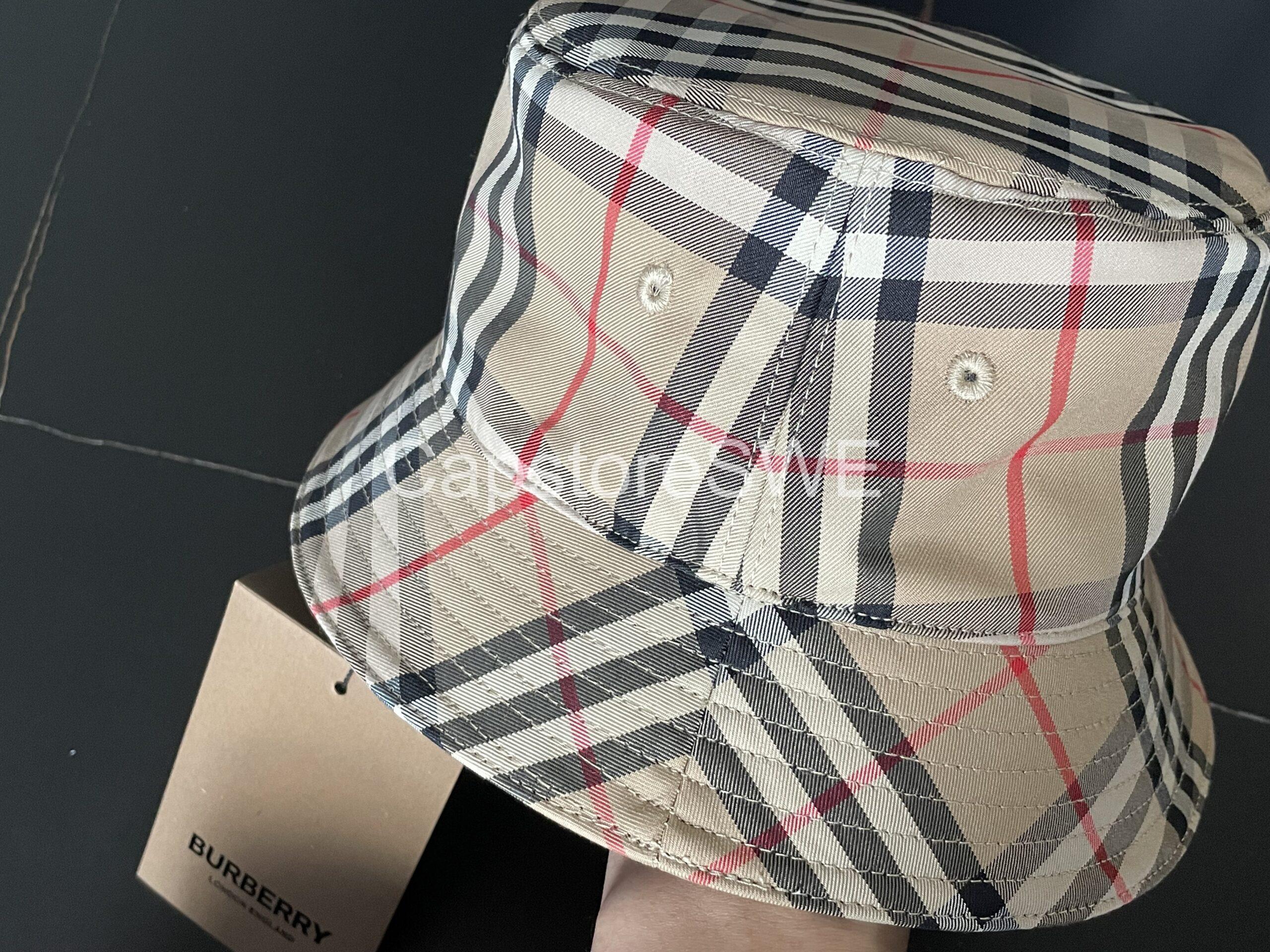burberry vintage check bucket hat – beige burberry vintage check bucket hat – beige