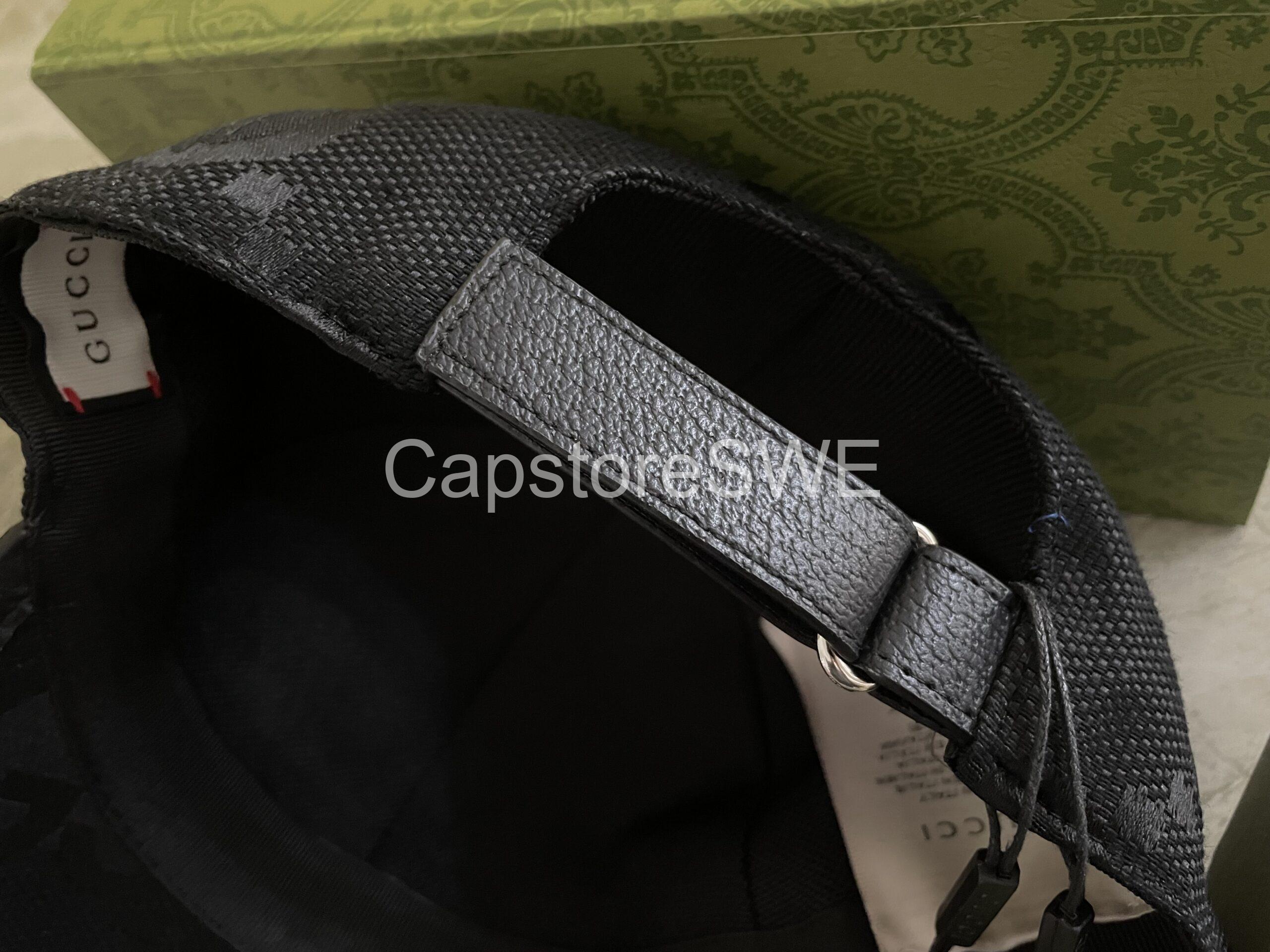 black canvas cap – tonal gg pattern black canvas cap – tonal gg pattern