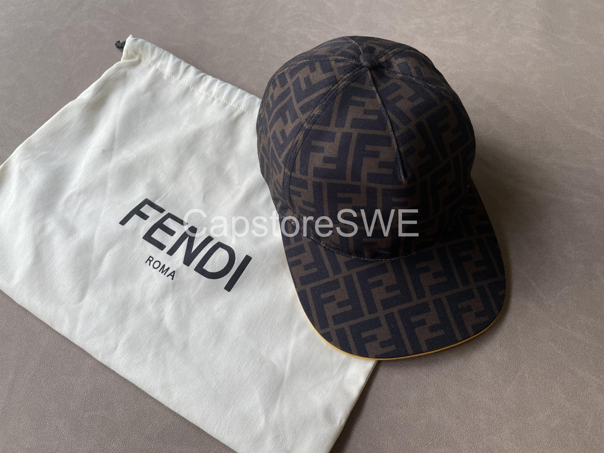 fendi ff monogram baseball cap – brown fendi ff monogram baseball cap – brown