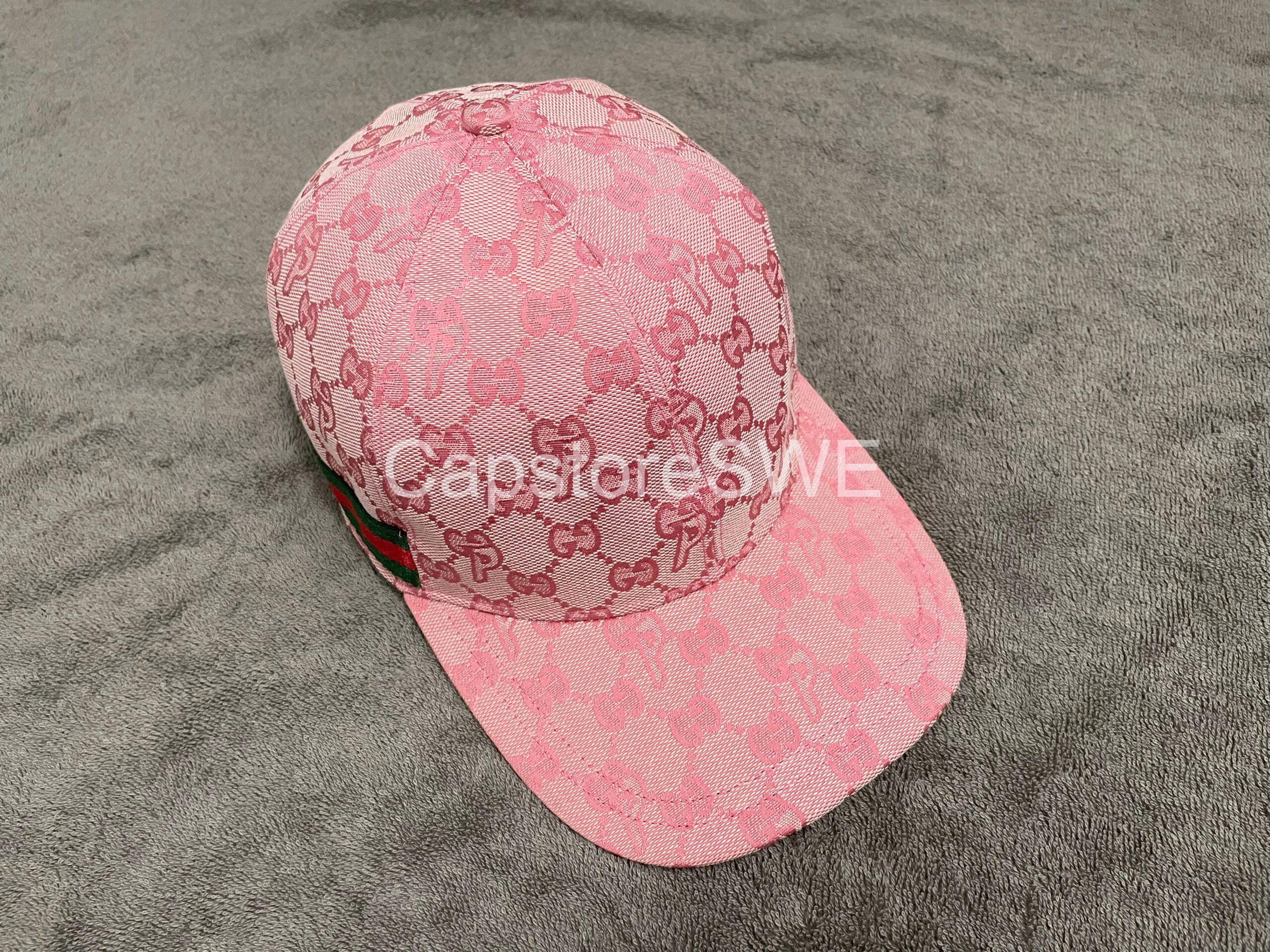 gucci gg supreme pink monogram baseball cap gucci gg supreme pink monogram baseball cap