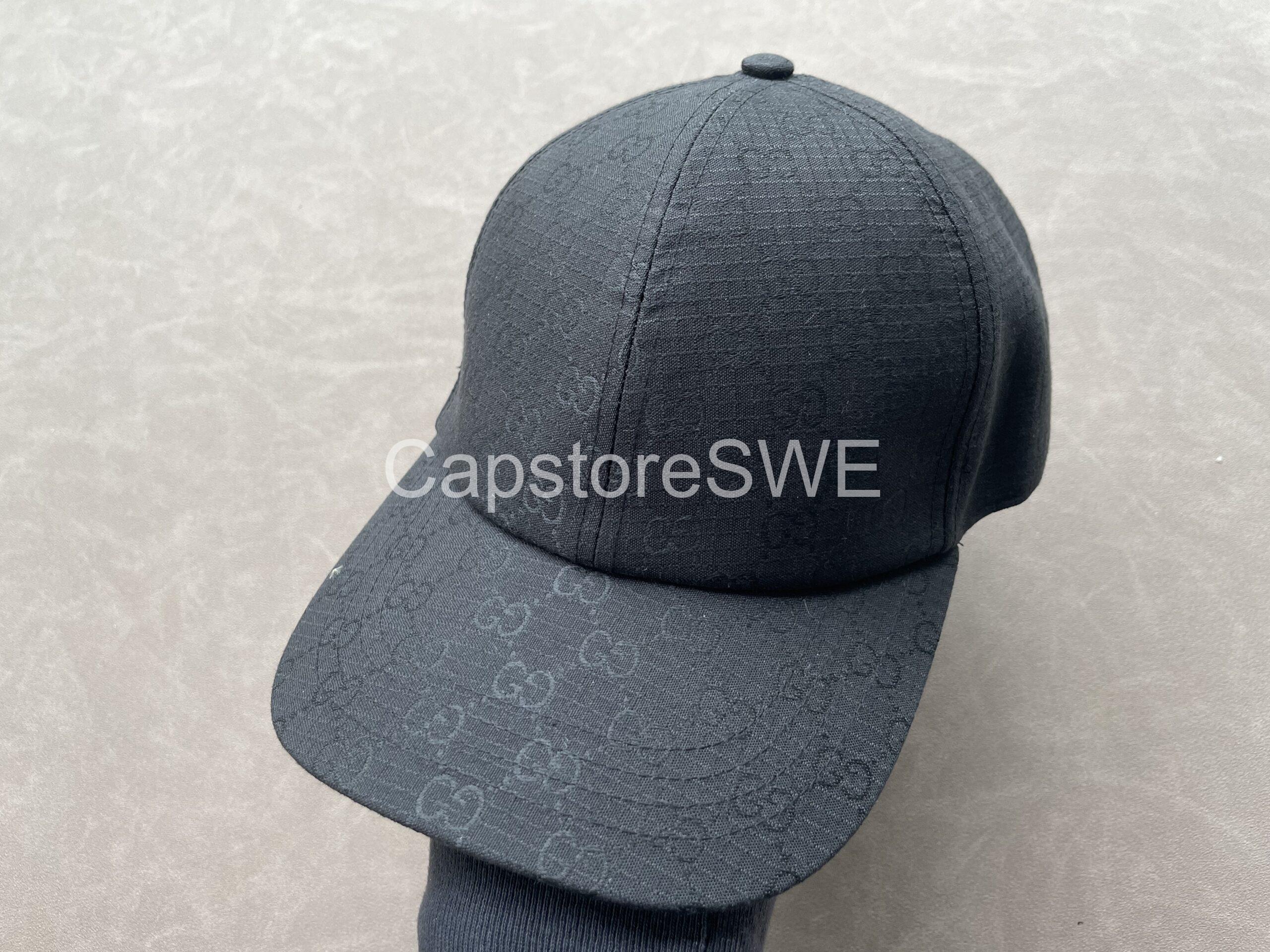 gucci tonal gg monogram baseball cap – black gucci tonal gg monogram baseball cap – black