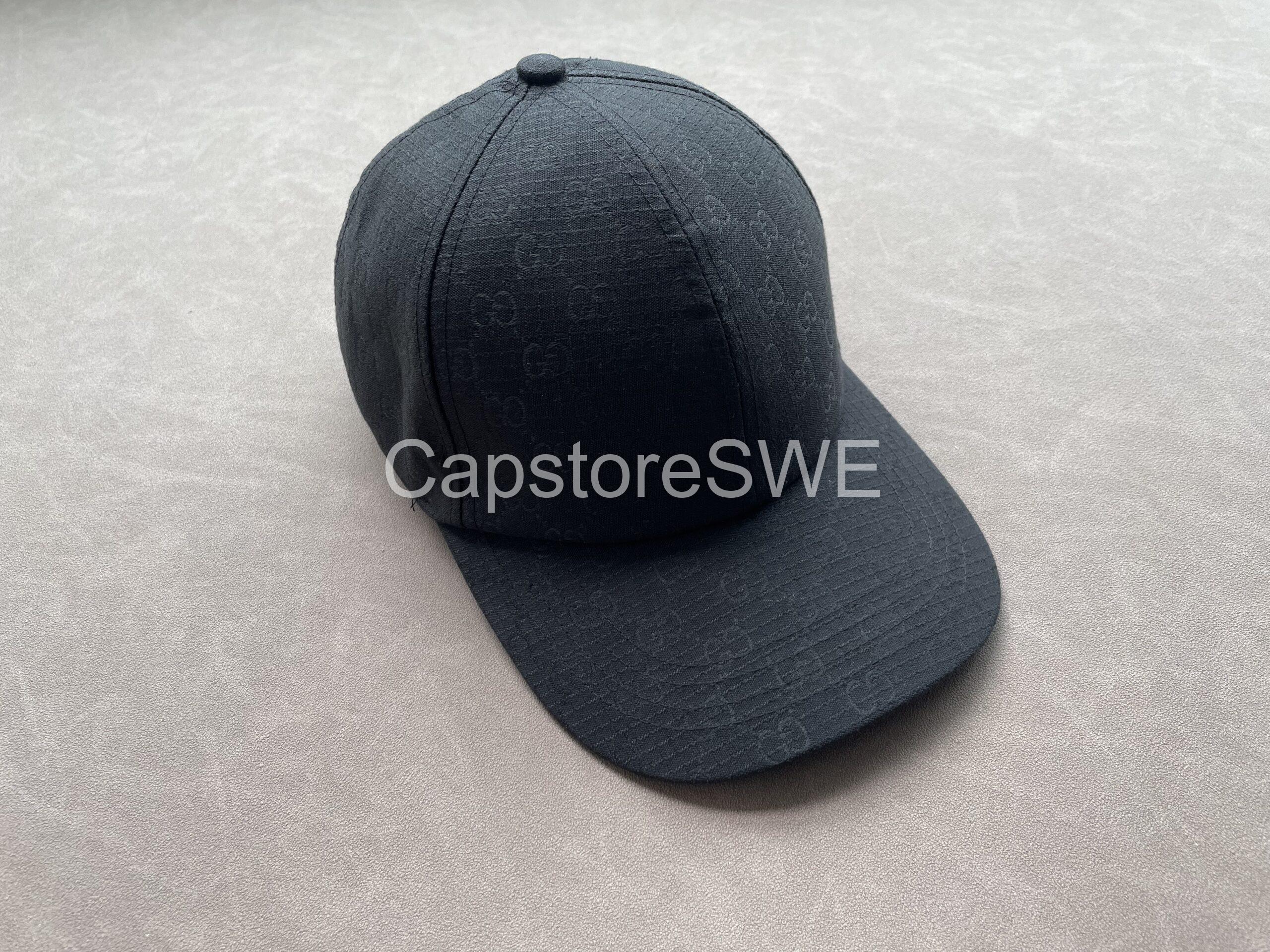gucci tonal gg monogram baseball cap – black gucci tonal gg monogram baseball cap – black