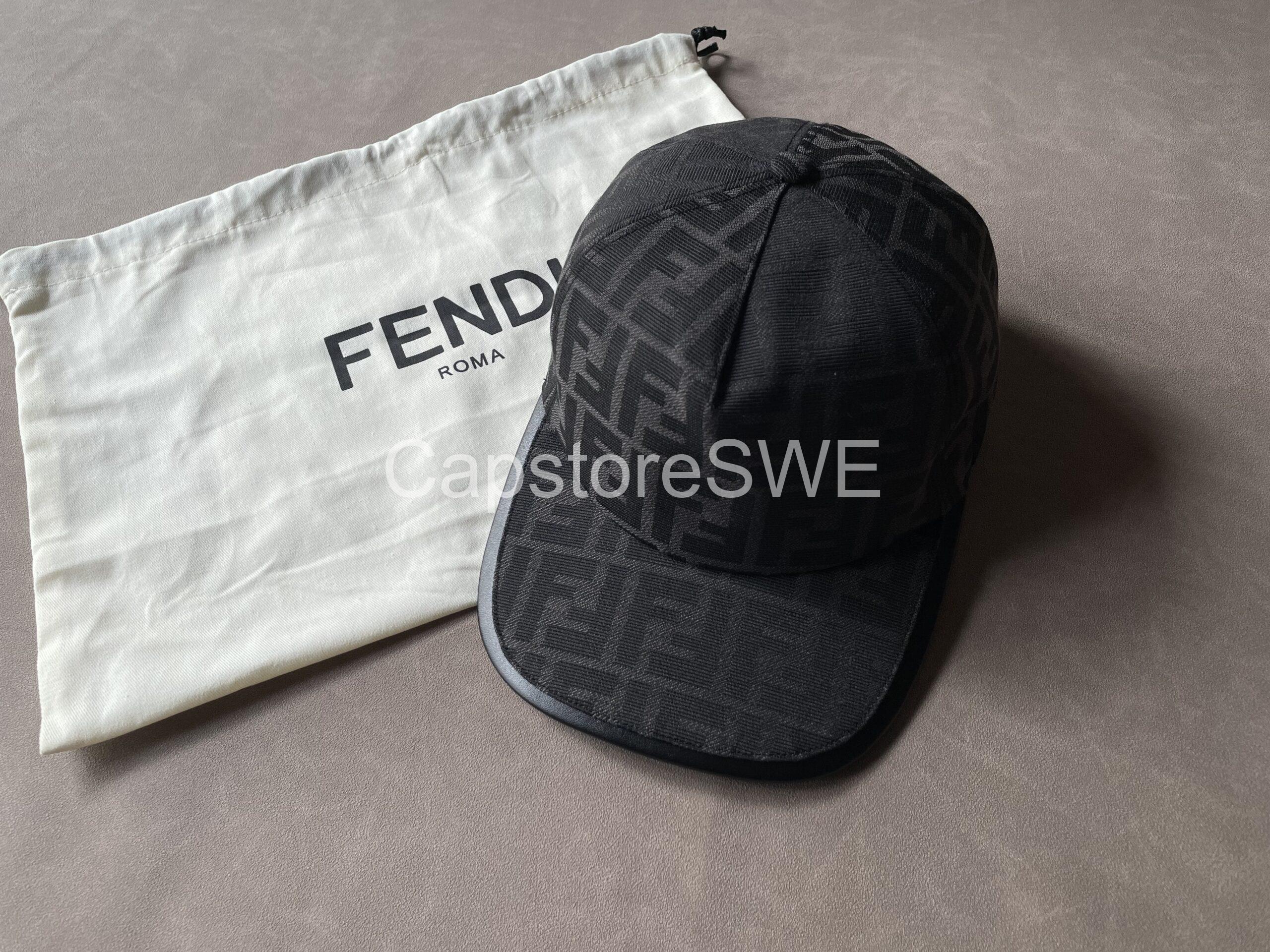fendi ff monogram baseball cap – black fendi ff monogram baseball cap – black