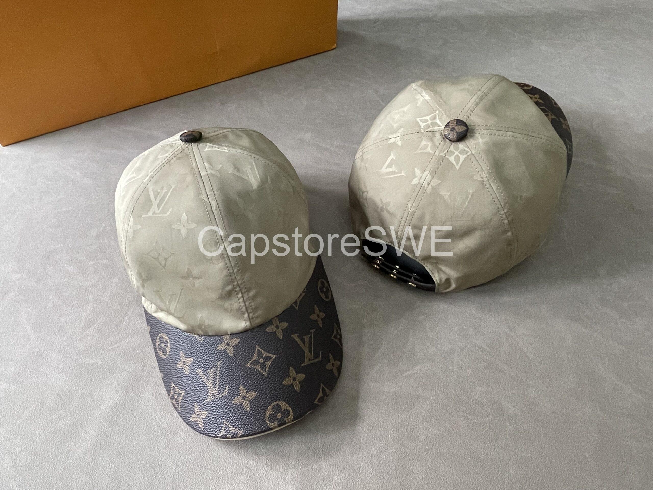louis vuitton monogram eclipse & canvas cap – grey/brown louis vuitton monogram eclipse & canvas cap – grey/brown