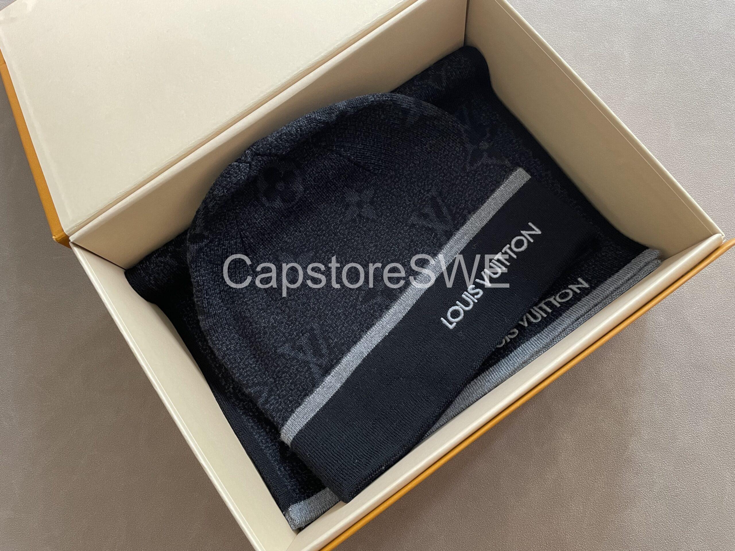 louis vuitton beanie & scarf set – monogram black edition louis vuitton beanie & scarf set – monogram black edition