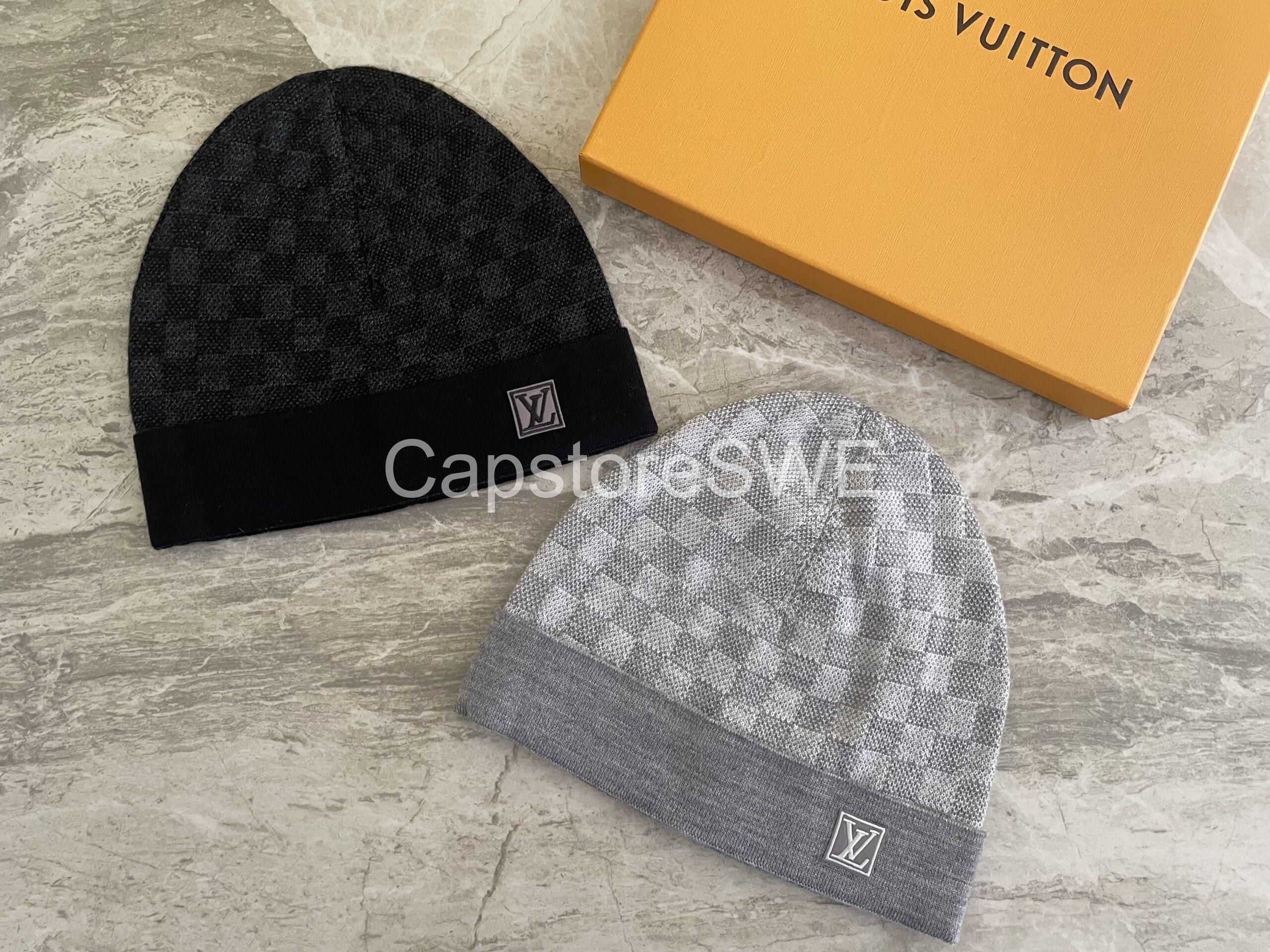louis vuitton beanie – damier check pattern (black & grey options) louis vuitton beanie – damier check pattern (black & grey options)